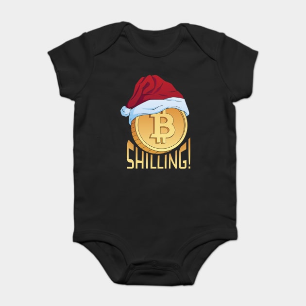 Santa Bitcoin Shilling! Hilarious Trending Meme Baby Bodysuit by creative